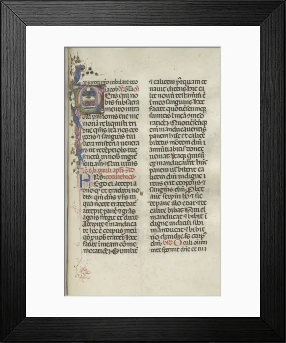 Framed Print : Missale: Fol. 225: Chalice with Host, 1469. Creator: Bartolommeo Caporali (Italian, c Framed Print : Missale: Fol. 225: Chalice with Host, 1469. Creator: Bartolommeo Caporali (Italian, c