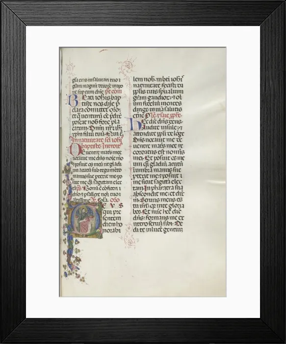 Framed Print : Missale: Fol. 287: Saint John the Baptist, 1469. Creator: Bartolommeo Caporali (Italian, c Framed Print : Missale: Fol. 287: Saint John the Baptist, 1469. Creator: Bartolommeo Caporali (Italian, c