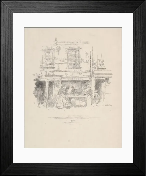 Framed Print : Maunders Fish Shop, Chelsea, 1890. Creator: James McNeill Whistler (American, 1834-1903) Framed Print : Maunders Fish Shop, Chelsea, 1890. Creator: James McNeill Whistler (American, 1834-1903)