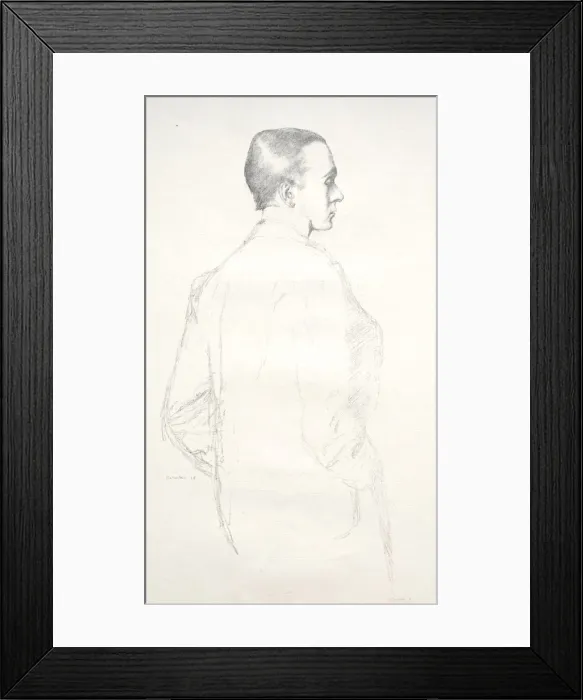 Framed Print : Max Beerbohm, 1898. Creator: William Rothenstein (British, 1872-1945) Framed Print : Max Beerbohm, 1898. Creator: William Rothenstein (British, 1872-1945)
