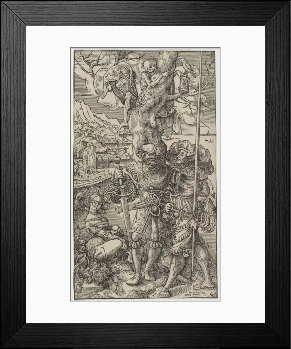 Framed Print : Mercenaries and A Woman with Death in a Tree, 1524. Creator: Urs I Graf (Swiss, c Framed Print : Mercenaries and A Woman with Death in a Tree, 1524. Creator: Urs I Graf (Swiss, c