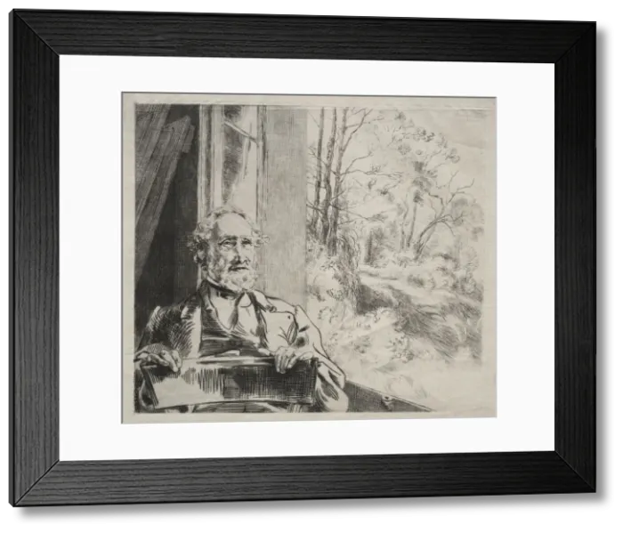 Framed Print : Meyer-Heine, c. 1872. Creator: Felix Bracquemond (French, 1833-1914); Alfred Cadart Framed Print : Meyer-Heine, c. 1872. Creator: Felix Bracquemond (French, 1833-1914); Alfred Cadart
