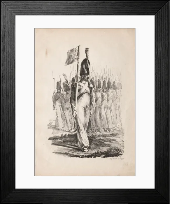 Framed Print : Military Costumes: Carabiners Sargent, General Guide, 1817-1818 Framed Print : Military Costumes: Carabiners Sargent, General Guide, 1817-1818
