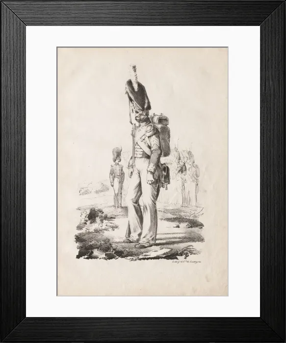 Framed Print : Military Costumes: Infantry Sargent, 1817-18. Creator: Nicolas Toussaint Charlet (French Framed Print : Military Costumes: Infantry Sargent, 1817-18. Creator: Nicolas Toussaint Charlet (French