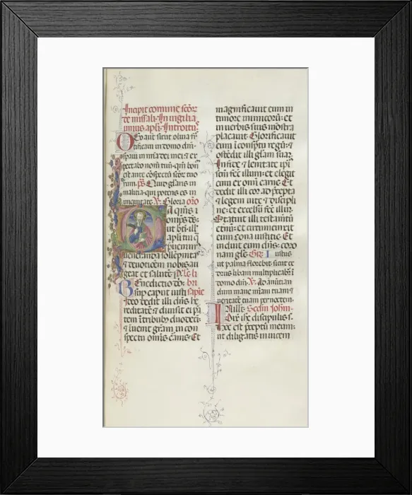 Framed Print : Missale: Fol. 327: Saint Bartholomew, 1469. Creator: Bartolommeo Caporali (Italian, c Framed Print : Missale: Fol. 327: Saint Bartholomew, 1469. Creator: Bartolommeo Caporali (Italian, c