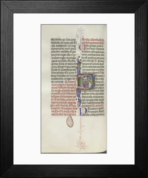 Framed Print : Missale: Fol. 208v: Ascension of Christ, 1469. Creator: Bartolommeo Caporali (Italian, c Framed Print : Missale: Fol. 208v: Ascension of Christ, 1469. Creator: Bartolommeo Caporali (Italian, c