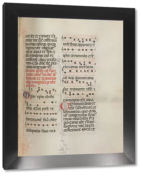 Missale: Fol. 180: Music for various ordinary prayers, 1469. Creator: Bartolommeo Caporali