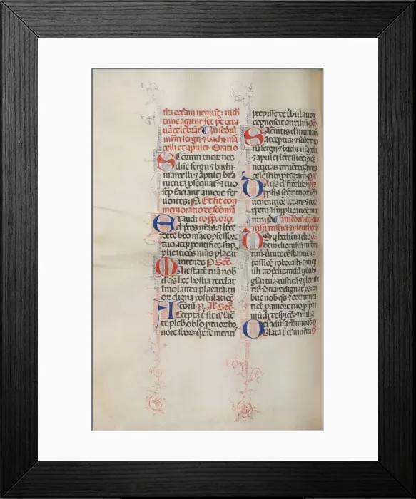 Framed Print : Missale: Fol. 319v: St. Francis & Full Mass of St Framed Print : Missale: Fol. 319v: St. Francis & Full Mass of St