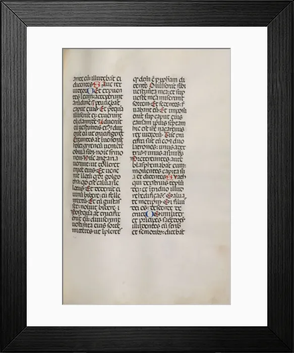 Framed Print : Missale: Fol. 121: contains music for Hely Hely Lama etc. within St. Mattion Passion Framed Print : Missale: Fol. 121: contains music for Hely Hely Lama etc. within St. Mattion Passion