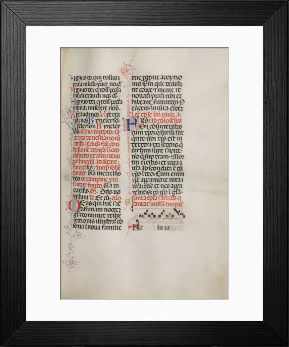 Framed Print : Missale: Fol. 171: Music for Alleluia etc. at beginning of Easter, 1469 Framed Print : Missale: Fol. 171: Music for Alleluia etc. at beginning of Easter, 1469