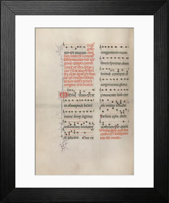 Framed Print : Missale: Fol. 181v: Music for various ordinary prayers, 1469. Creator: Bartolommeo Caporali Framed Print : Missale: Fol. 181v: Music for various ordinary prayers, 1469. Creator: Bartolommeo Caporali