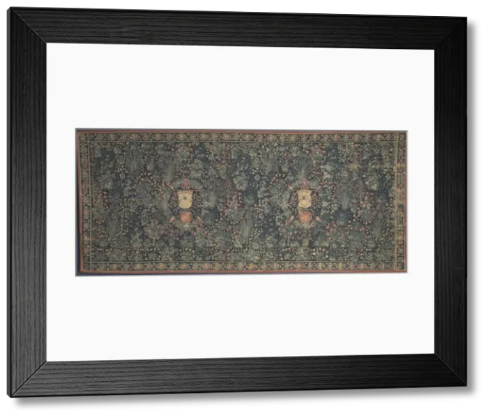 Framed Print : Millefleurs Tapestry with Medici Coat of Arms, 1520s. Creator: Unknown Framed Print : Millefleurs Tapestry with Medici Coat of Arms, 1520s. Creator: Unknown
