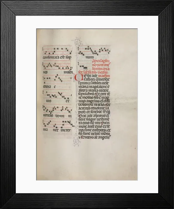 Framed Print : Missale: Fol. 172: Music for Alleluia etc. at beginning of Easter, 1469 Framed Print : Missale: Fol. 172: Music for Alleluia etc. at beginning of Easter, 1469