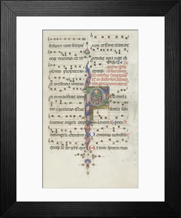Framed Print : Missale: Fol. 183: Foliage decoration, 1469. Creator: Bartolommeo Caporali (Italian, c Framed Print : Missale: Fol. 183: Foliage decoration, 1469. Creator: Bartolommeo Caporali (Italian, c