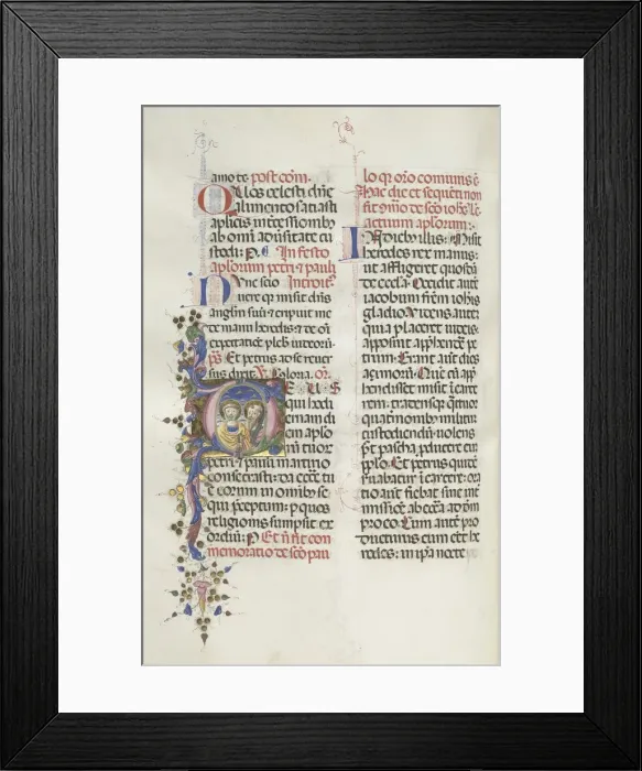 Framed Print : Missale: Fol. 290v: Saints Peter and Paul, 1469. Creator: Bartolommeo Caporali (Italian, c Framed Print : Missale: Fol. 290v: Saints Peter and Paul, 1469. Creator: Bartolommeo Caporali (Italian, c