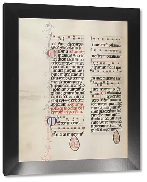 Missale: Fol. 177v: Music for various ordinary prayers, 1469. Creator: Bartolommeo Caporali