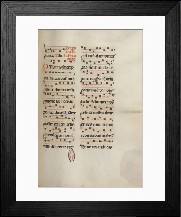 Framed Print : Missale: Fol. 189: Music for various prayers, 1469. Creator: Bartolommeo Caporali (Italian, c Framed Print : Missale: Fol. 189: Music for various prayers, 1469. Creator: Bartolommeo Caporali (Italian, c