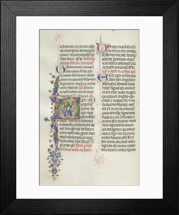 Framed Print : Missale: Fol. 322v: The Virgin among the Apostles and Saints, 1469. Creator: Bartolommeo Caporali Framed Print : Missale: Fol. 322v: The Virgin among the Apostles and Saints, 1469. Creator: Bartolommeo Caporali