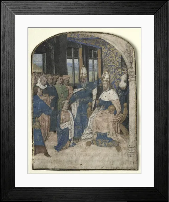 Framed Print : Miniature from a Speculum Historiale: Claudius Designates Nero as His Successor, 1447-60 Framed Print : Miniature from a Speculum Historiale: Claudius Designates Nero as His Successor, 1447-60