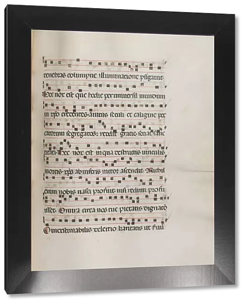 Missale: Fol. 155: Music for Exultet, 1469. Creator: Bartolommeo Caporali (Italian, c