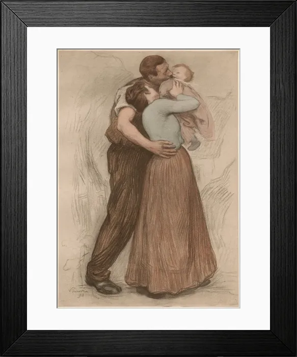 Framed Print : Le Baiser, 1898. Creator: Victor Emile Prouve (French, 1858-1943); Imprimerie Champenois Framed Print : Le Baiser, 1898. Creator: Victor Emile Prouve (French, 1858-1943); Imprimerie Champenois