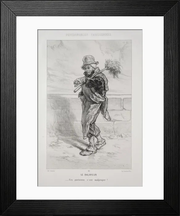 Framed Print : Le Balayeur. Creator: Paul Gavarni (French, 1804-1866) Framed Print : Le Balayeur. Creator: Paul Gavarni (French, 1804-1866)