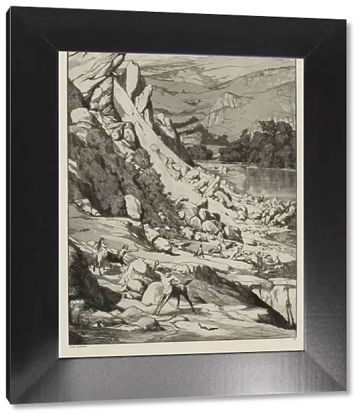 Landslide (Opus IV, 6), 1881. Creator: Max Klinger (German, 1857-1920)