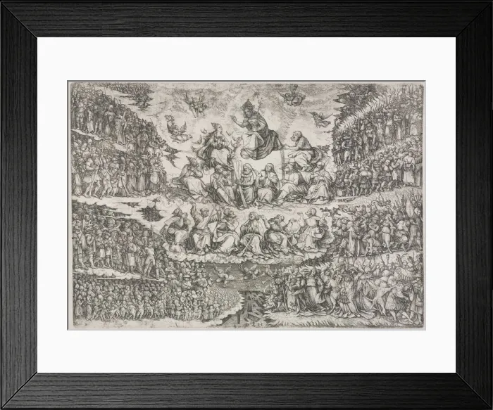 Framed Print : Last Judgment. Creator: Daniel I Hopfer (German, c. 1470-1536) Framed Print : Last Judgment. Creator: Daniel I Hopfer (German, c. 1470-1536)