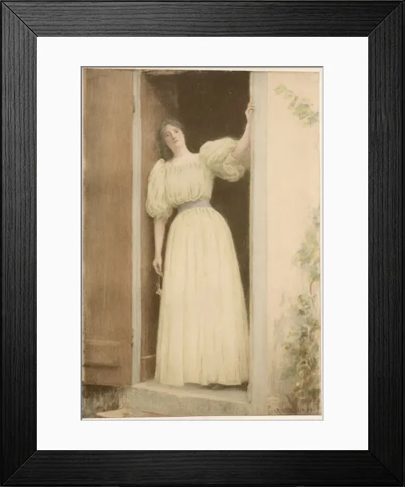 Framed Print : Le Depart, published 1899. Creator: Louis Joseph Raphael Collin (French Framed Print : Le Depart, published 1899. Creator: Louis Joseph Raphael Collin (French
