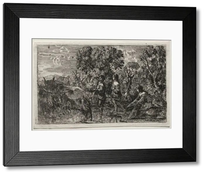 Framed Print : Le Passage du gue, 1634. Creator: Claude Lorrain (French, 1604-1682) Framed Print : Le Passage du gue, 1634. Creator: Claude Lorrain (French, 1604-1682)