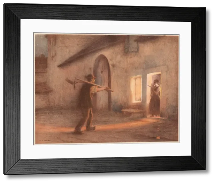 Framed Print : Le Retour des Champs, 1898-1899. Creator: Jules-Alexis Muenier (French, 1863-1942) Framed Print : Le Retour des Champs, 1898-1899. Creator: Jules-Alexis Muenier (French, 1863-1942)