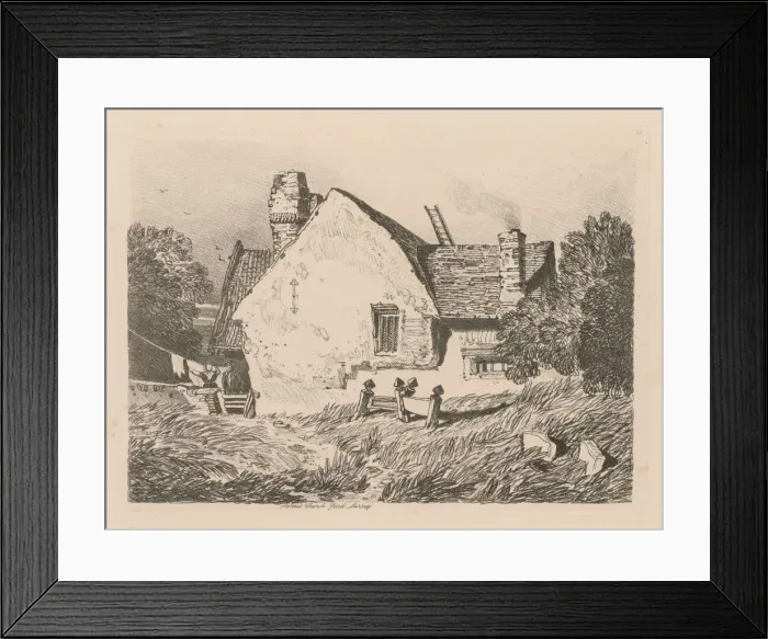 Framed Print : Liber Studiorum: Plate 39, View at Ashdted, Surrey, 1838. Creator: John Sell Cotman (British Framed Print : Liber Studiorum: Plate 39, View at Ashdted, Surrey, 1838. Creator: John Sell Cotman (British