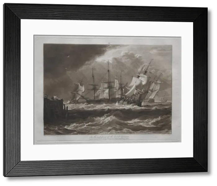 Framed Print : Liber Studiorum: Ships in a Breeze. Creator: Joseph Mallord William Turner (British, 1775-1851) Framed Print : Liber Studiorum: Ships in a Breeze. Creator: Joseph Mallord William Turner (British, 1775-1851)
