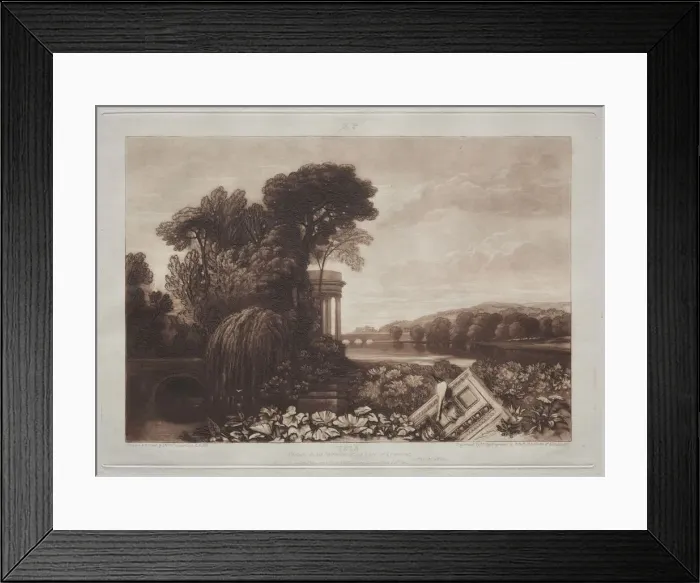 Framed Print : Liber Studiorum: Temple of Isis. Creator: Joseph Mallord William Turner (British, 1775-1851) Framed Print : Liber Studiorum: Temple of Isis. Creator: Joseph Mallord William Turner (British, 1775-1851)