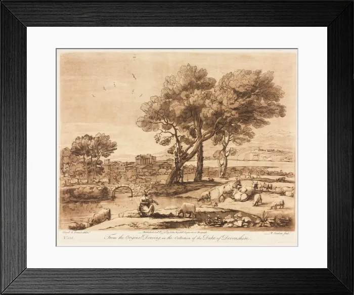 Framed Print : Liber Veritatis: No. 135, A Landscape, with Buildings, Mercury Stealing Admetuss Cattle Framed Print : Liber Veritatis: No. 135, A Landscape, with Buildings, Mercury Stealing Admetuss Cattle