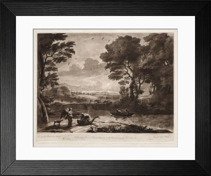 Framed Print : Liber Veritatis: No. 160, Tobias and the Angel, 1774. Creator: Richard Earlom (British, 1743-1822) Framed Print : Liber Veritatis: No. 160, Tobias and the Angel, 1774. Creator: Richard Earlom (British, 1743-1822)