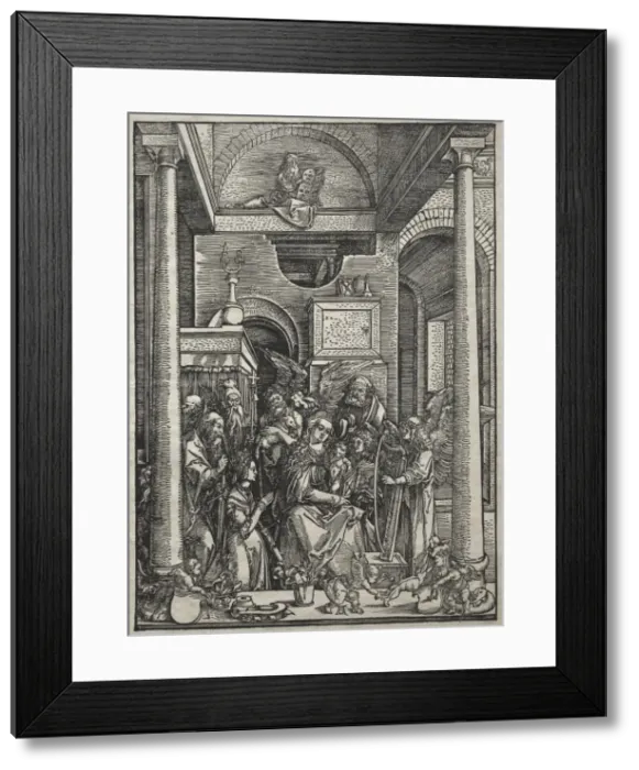 Framed Print : Life of the Virgin: Adoration of the Virgin and Child by Saints and Angels, 1504-1505 Framed Print : Life of the Virgin: Adoration of the Virgin and Child by Saints and Angels, 1504-1505
