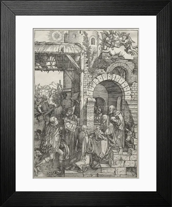 Framed Print : Life of the Virgin: Adoration of the Magi, 1504-1505. Creator: Albrecht Dürer (German Framed Print : Life of the Virgin: Adoration of the Magi, 1504-1505. Creator: Albrecht Dürer (German