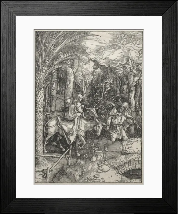 Framed Print : Life of the Virgin: Flight into Egypt, 1504-1505. Creator: Albrecht Dürer (German, 1471-1528) Framed Print : Life of the Virgin: Flight into Egypt, 1504-1505. Creator: Albrecht Dürer (German, 1471-1528)
