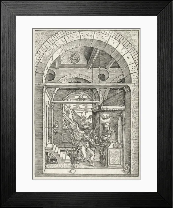 Framed Print : Life of the Virgin: The Annunciation, 1504-1505. Creator: Albrecht Dürer (German, 1471-1528) Framed Print : Life of the Virgin: The Annunciation, 1504-1505. Creator: Albrecht Dürer (German, 1471-1528)