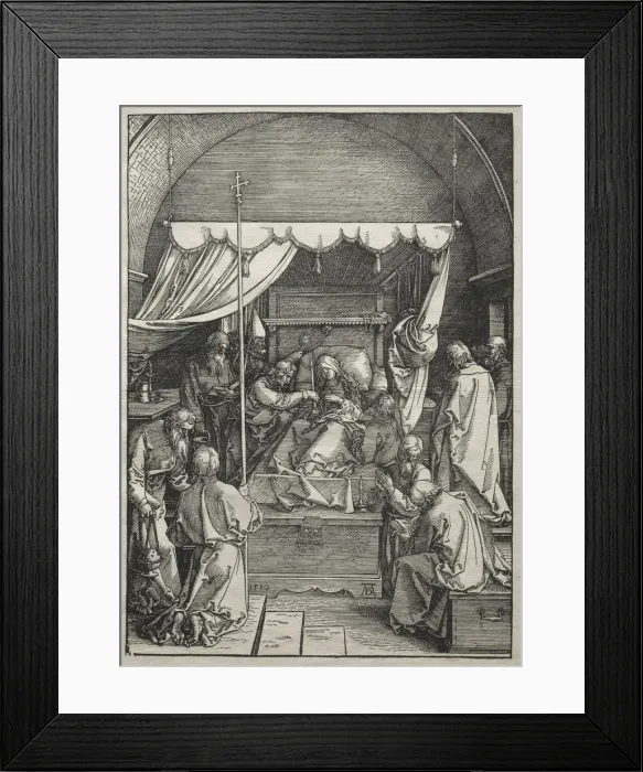 Framed Print : Life of the Virgin: The Death of the Virgin, 1504-1505. Creator: Albrecht Dürer (German Framed Print : Life of the Virgin: The Death of the Virgin, 1504-1505. Creator: Albrecht Dürer (German