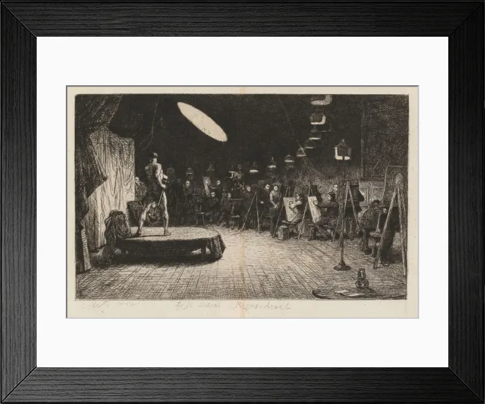 Framed Print : Life School Royal Academy, 1865. Creator: Charles West Cope (British, 1811-1890) Framed Print : Life School Royal Academy, 1865. Creator: Charles West Cope (British, 1811-1890)