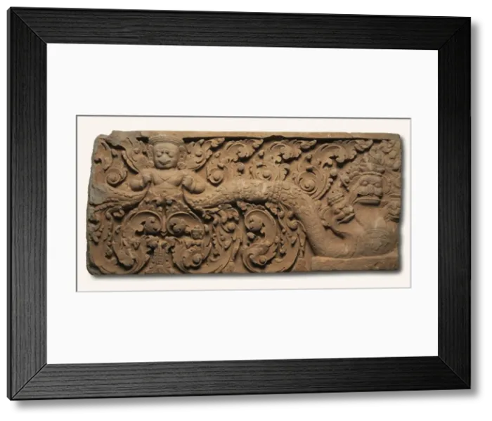Framed Print : Lintel with Garuda, 875-925. Creator: Unknown Framed Print : Lintel with Garuda, 875-925. Creator: Unknown