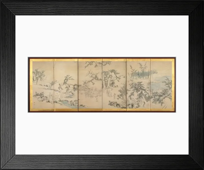 Framed Print : Literary Gathering in the Orchid Pavilion, late 1700s. Creator: Maruyama Okyo (Japanese Framed Print : Literary Gathering in the Orchid Pavilion, late 1700s. Creator: Maruyama Okyo (Japanese
