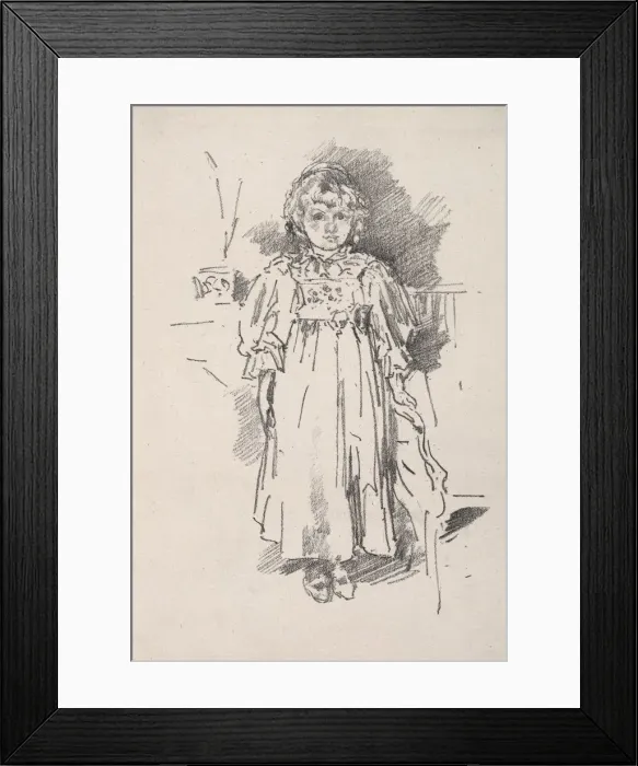 Framed Print : Little Evelyn, 1896. Creator: James McNeill Whistler (American, 1834-1903) Framed Print : Little Evelyn, 1896. Creator: James McNeill Whistler (American, 1834-1903)