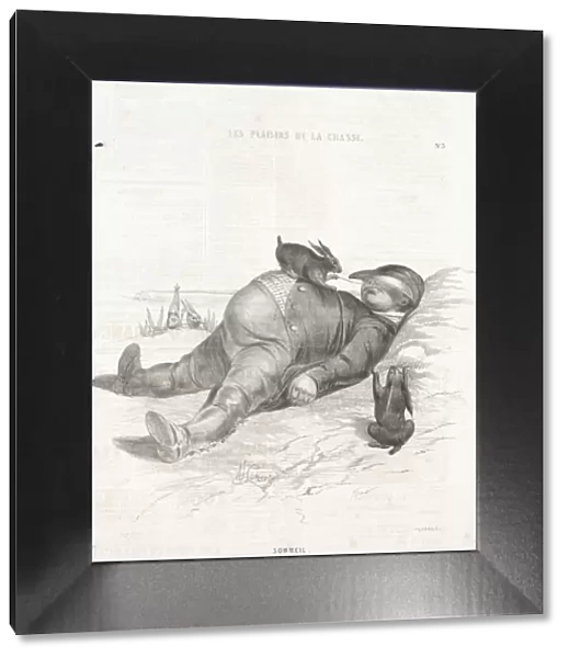 Les Plaisirs de la chasse: Sommeil, 1842. Creator: Alade Joseph Lorentz (French, 1813-after 1858)