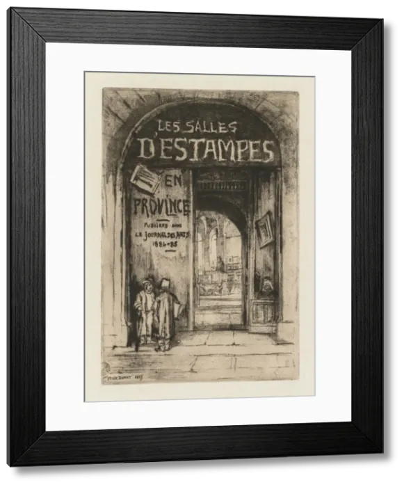 Framed Print : Les Salles dEstampes en Province, 1877. Creator: Felix Hilaire Buhot (French, 1847-1898) Framed Print : Les Salles dEstampes en Province, 1877. Creator: Felix Hilaire Buhot (French, 1847-1898)