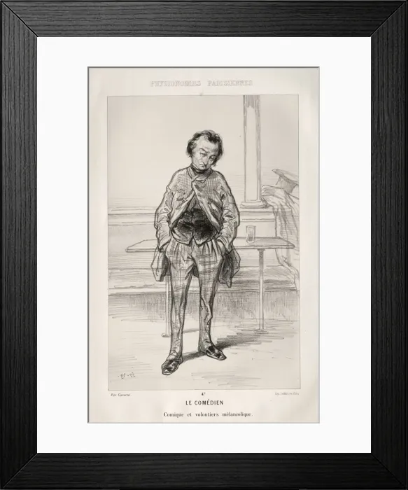 Framed Print : Le Comedien. Creator: Paul Gavarni (French, 1804-1866) Framed Print : Le Comedien. Creator: Paul Gavarni (French, 1804-1866)