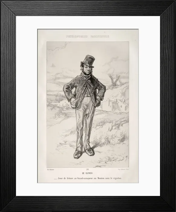 Framed Print : Le Lundi. Creator: Paul Gavarni (French, 1804-1866) Framed Print : Le Lundi. Creator: Paul Gavarni (French, 1804-1866)