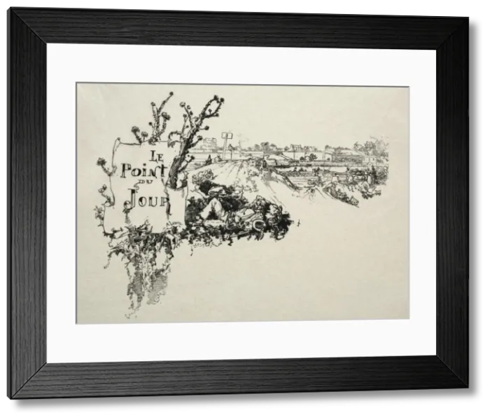 Framed Print : Le Point-du-Jour. Creator: Auguste Louis Lepere (French, 1849-1918) Framed Print : Le Point-du-Jour. Creator: Auguste Louis Lepere (French, 1849-1918)